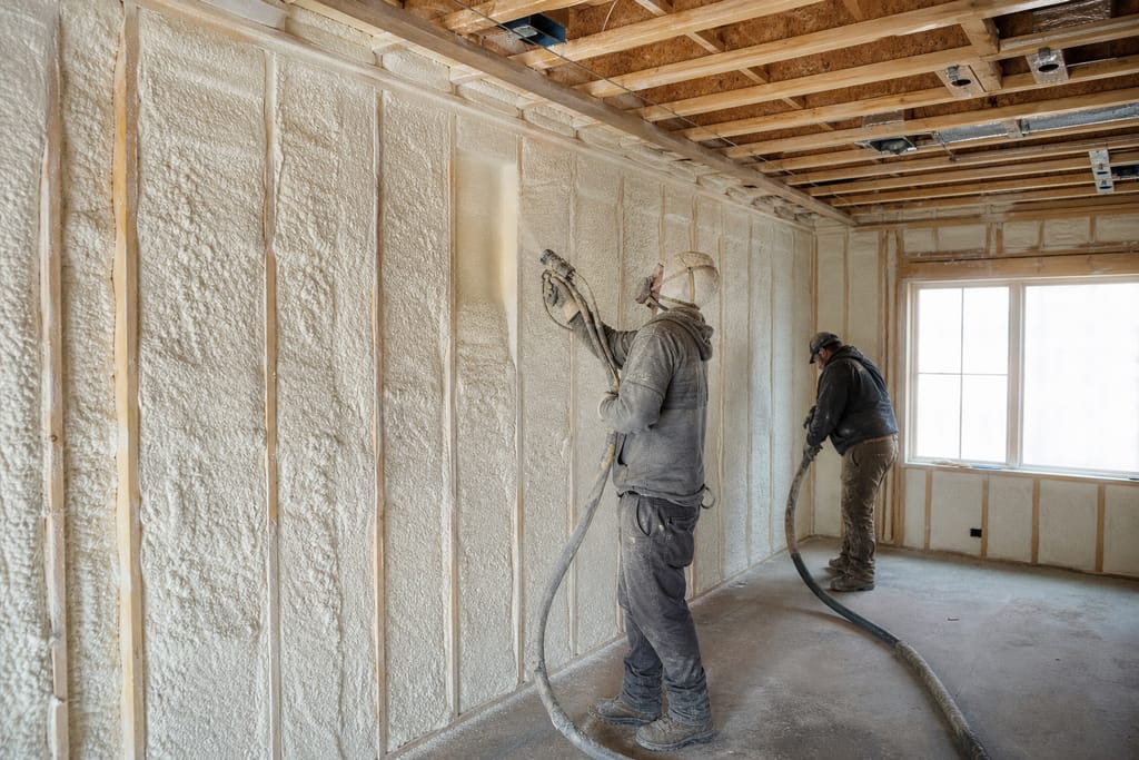 New Construction Spray Foam Insulation photo
